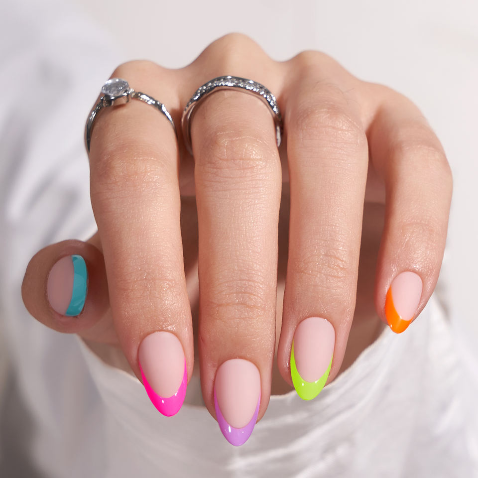 Neon Lights Press On Nails